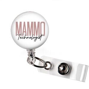 Badge Reel Mammo Tech Mammography Technologist Retractable ID Name Holder